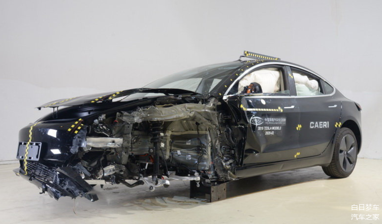 中保研ciasi公布国产特斯拉model3碰撞测试结果
