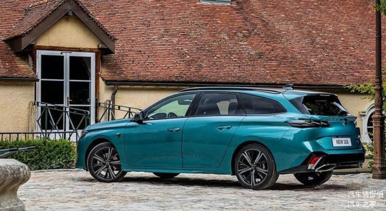 全新标致308sw旅行车海外实车侧面设计很修长