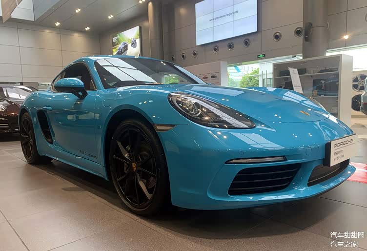 优雅的设计奢华的运动气质保时捷718cayman迈阿密蓝回头率高