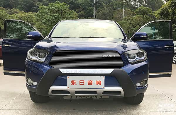 永日汽车音响汉兰达劲浪no7三分频和捷力10w1超低音