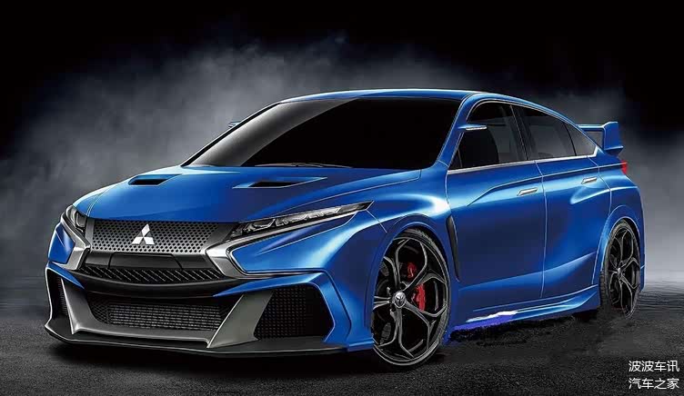 全新三菱lancer evo渲染图曝光,造型更加时尚