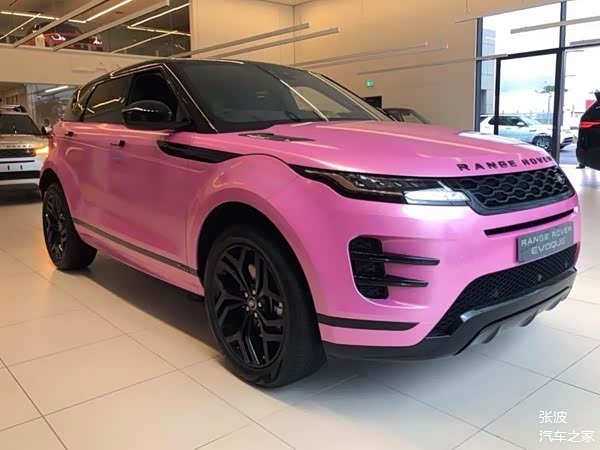 全新路虎揽胜极光海外实车,外观采用粉色的_车家号_发现车生活_汽车之