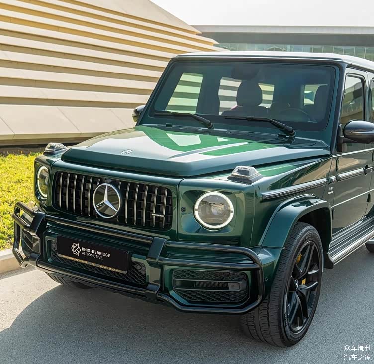 赛车绿涂装造型复古硬朗奔驰amgg63实车