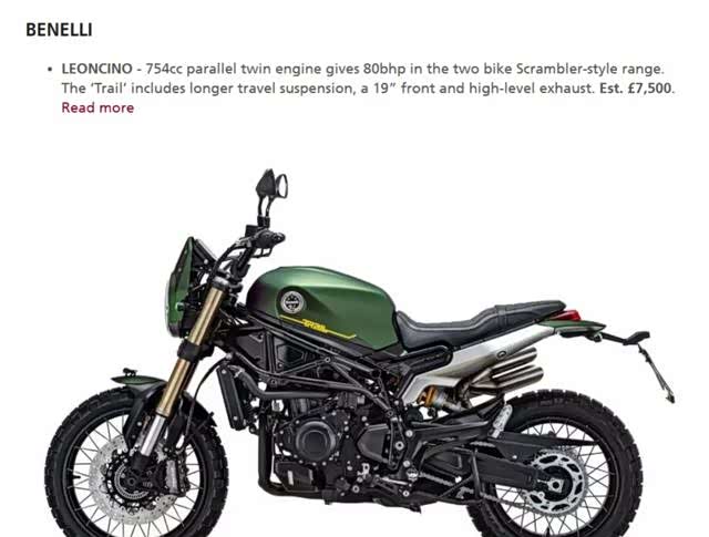 网传贝纳利幼狮800国外售价约677万元国内售价将6万以内