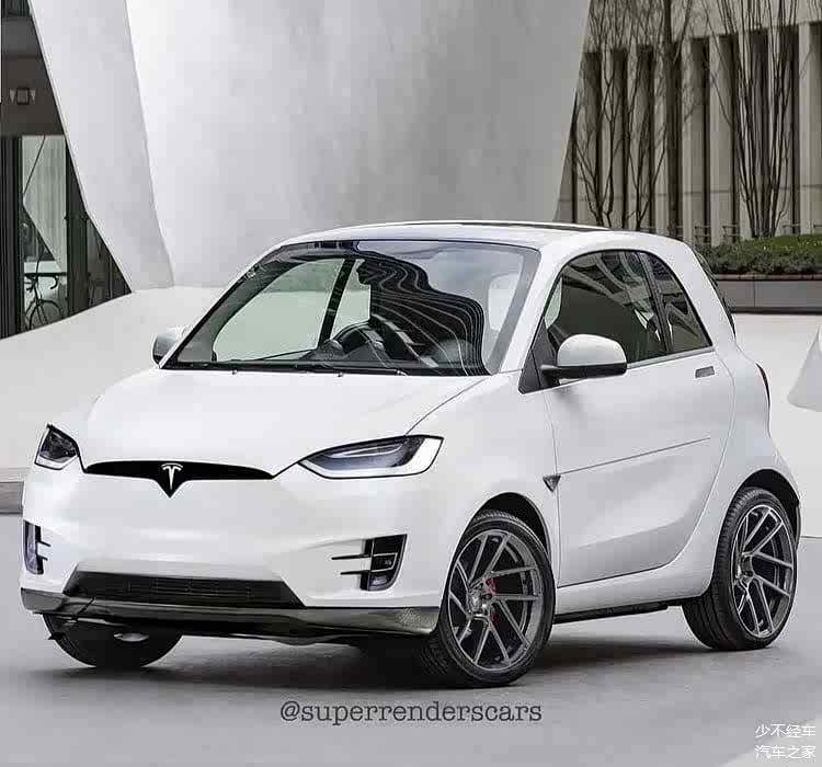 造型精致可爱全新特斯拉小型车渲染图这次设计师要加鸡腿