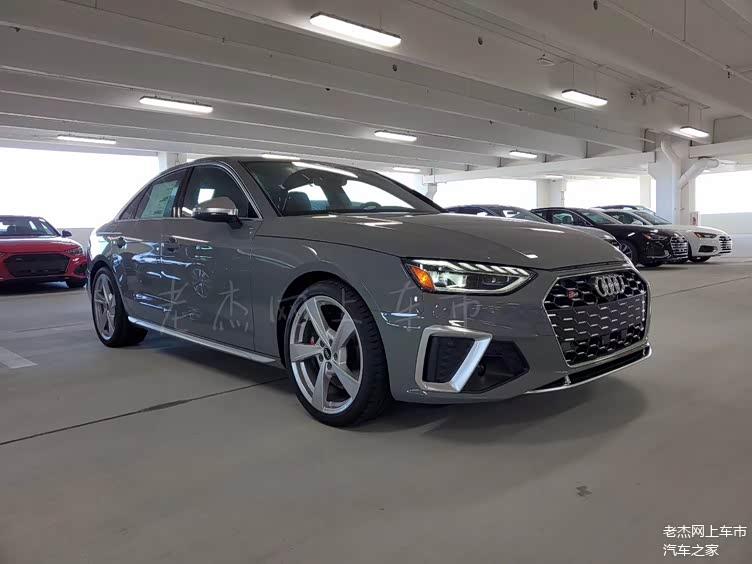新款奥迪s4海外版水泥灰车漆涂装运动气势张扬