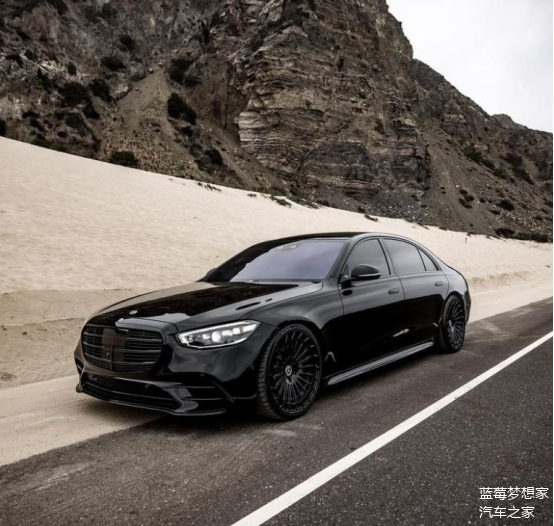 全新奔驰s级实车凌厉黑色涂装豪华运动气息