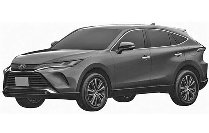 一汽丰田harrier专利图曝光 溜背造型更加时尚