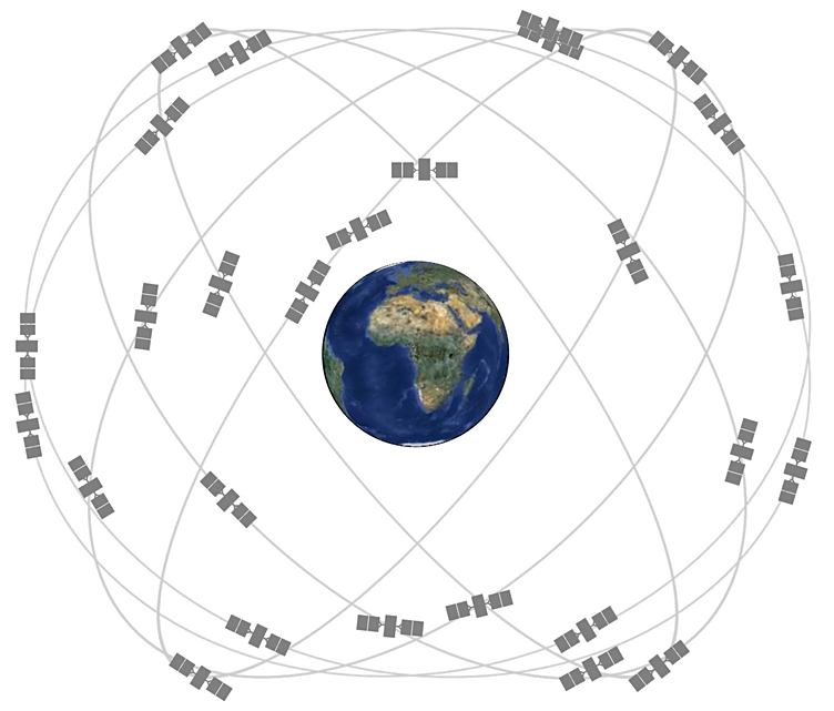 打開地圖軟件,手機裡的定位模塊就會搜索天上的衛星